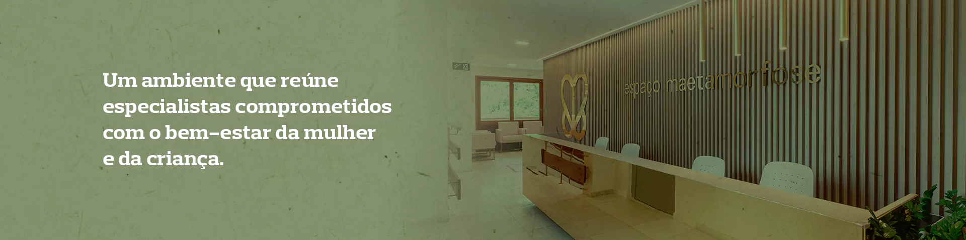 Um ambiente que reúne especialistas comprometidos com o bem-estar da mulher e da criança.